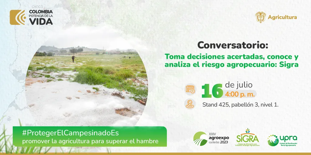 Toma decisiones acertadas, conoce y analiza el riesgo agropecuario: SIGRA