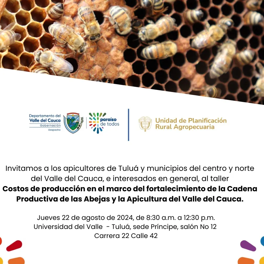 Costos de producción cadena productiva de las abejas y la apicultura, Valle del Cauca