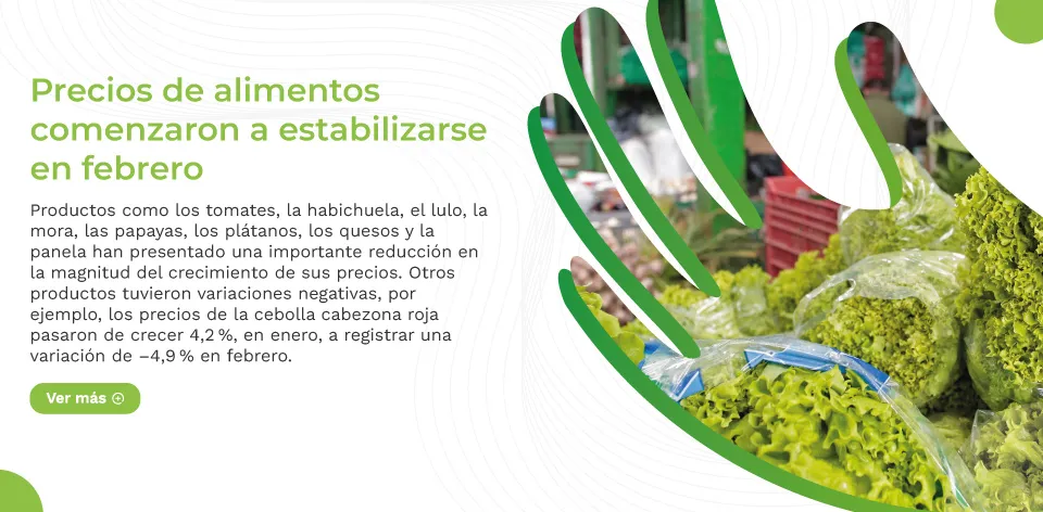 Precios de alimentos comenzaron a estabilizarse en febrero