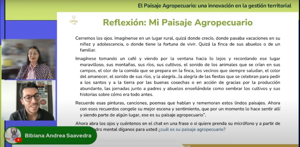 Agricultural landscapes as a strategy to strengthen the planning and territorial management of the agricultural sector Agricultural landscapes as a strategy to strengthen the planning and territorial management of the agricultural sector