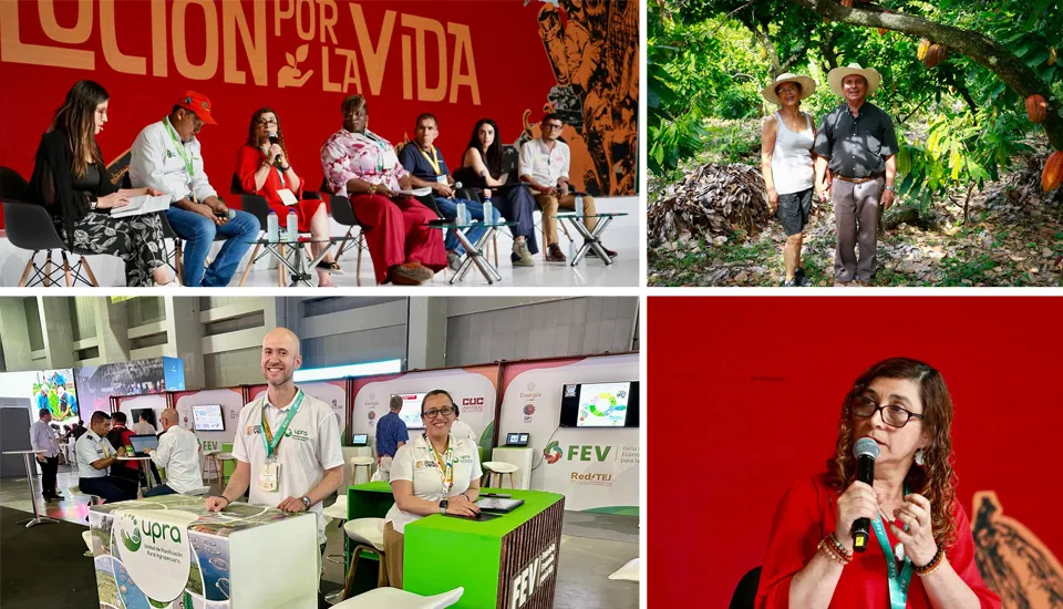 En la feria Las Economías para la Vida, la UPRA presenta las potencialidades productivas de la Agricultura Campesina, el cultivo de cacao y modelos sostenibles de ganadería